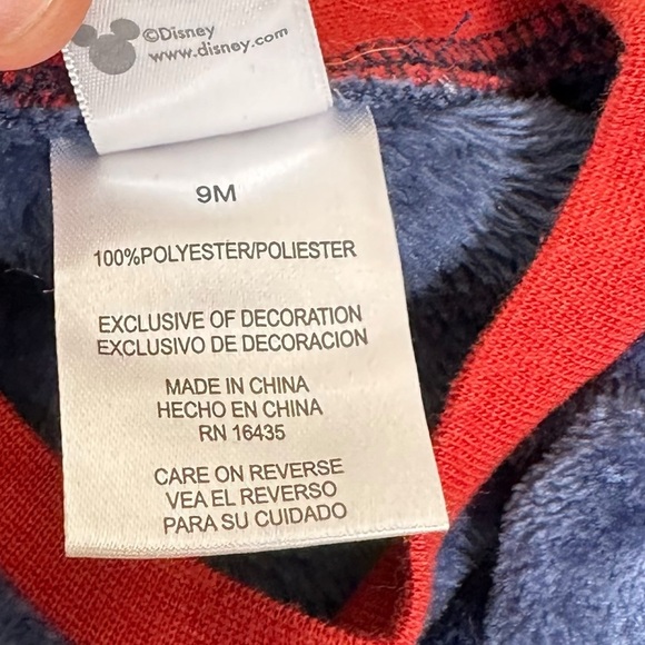 DISNEY Cozy Plush Mickey Mouse Pullover with Ears - Picture 5 of 7